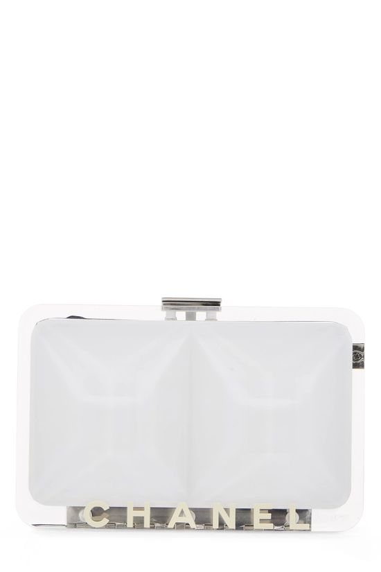 White Acrylic Minaudiere, , large image number 3