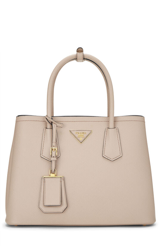 Beige Saffiano Double Bag Small, , large image number 0