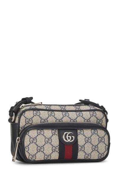 Gucci Navy GG Supreme Canvas Ophidia Convertible Belt Bag — photo 2