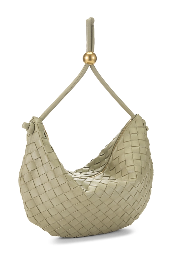 Green Intrecciato Turn Pouch Medium, , large image number 1