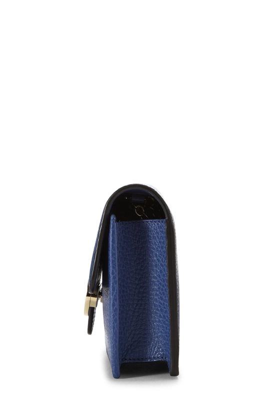 Blue Leather Interlocking Wallet On Chain (WOC) Small, , large image number 2