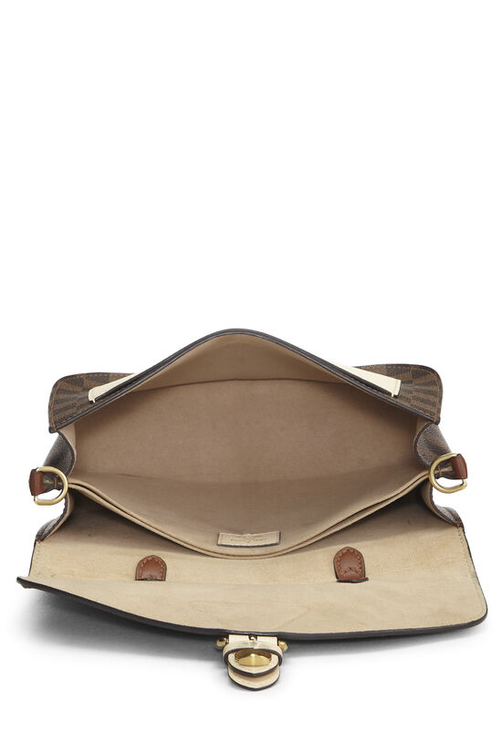 Louis Vuitton Cream Damier Ebene Beaumarchais QJB4X50TKB002 | WGACA