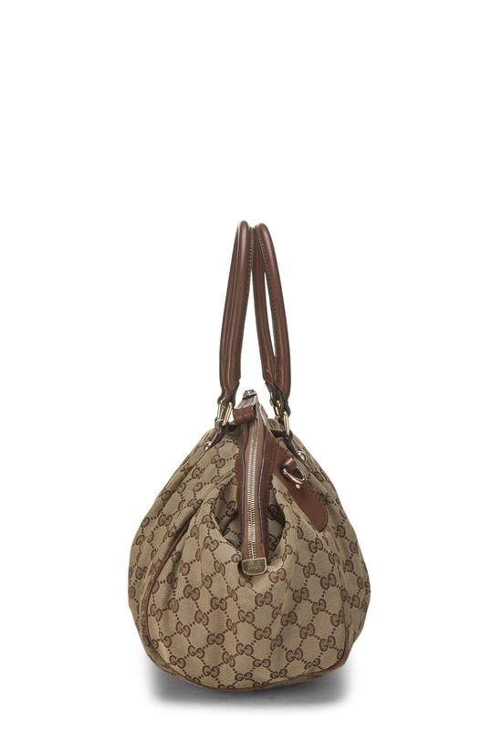 Brown Original GG Canvas Sukey Boston Handbag, , large image number 2