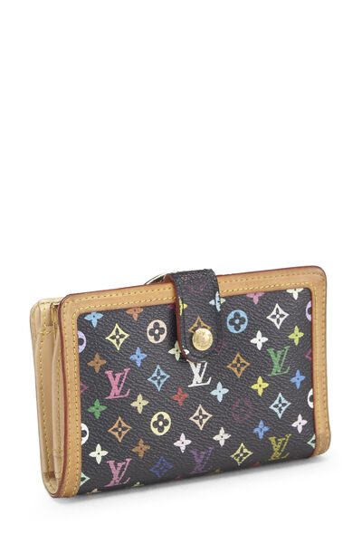 Takashi Murakami x Louis Vuitton Black Monogram Multicolore Porte-Monnaie Viennois Wallet, , large