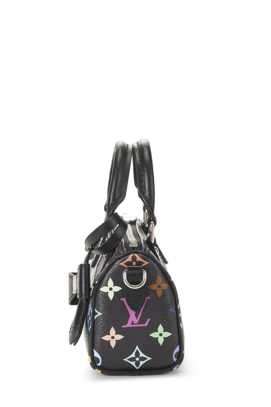 Takashi Murakami x Louis Vuitton Black Monogram Multicolore Speedy Bandouliere Nano, , large image number 2