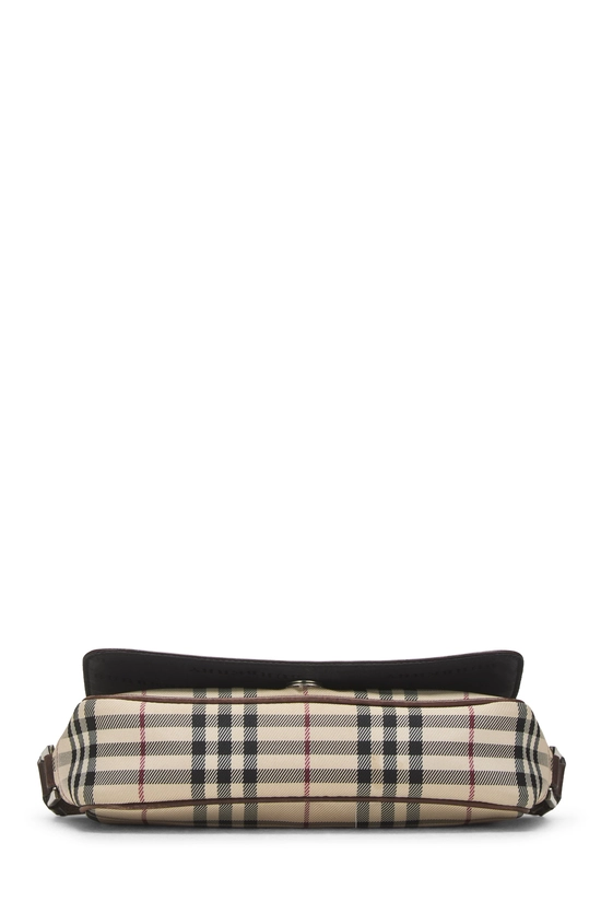 Brown House Check Nylon Flap Crossbody, , large image number 4