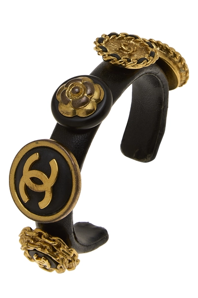 Black & Gold Icon Coin Cuff