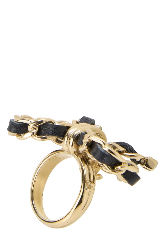 Black Gold Bow Ring, , large image number 2