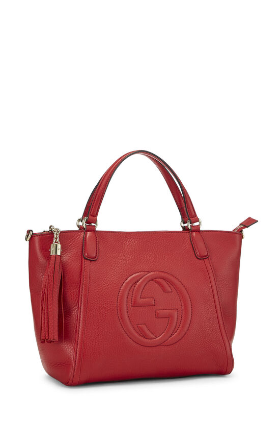 Red Grained Leather GG Soho Handbag, , large image number 2