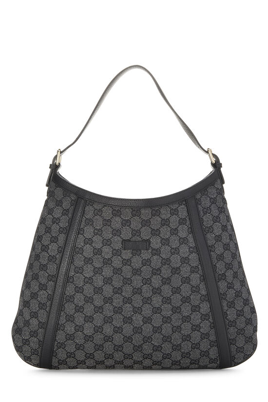 Black GG Canvas Hobo, , large image number 0