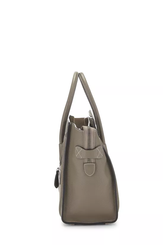 Grey Drummed Calfskin Luggage Micro, , large image number 2