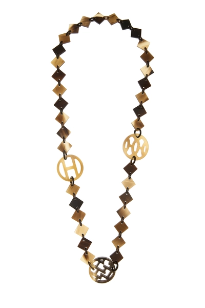 Brown Acrylic Buffalo Horn Lena Necklace