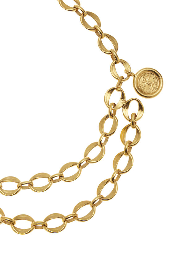 Gold 'CC' Chain Belt 2, , large image number 1
