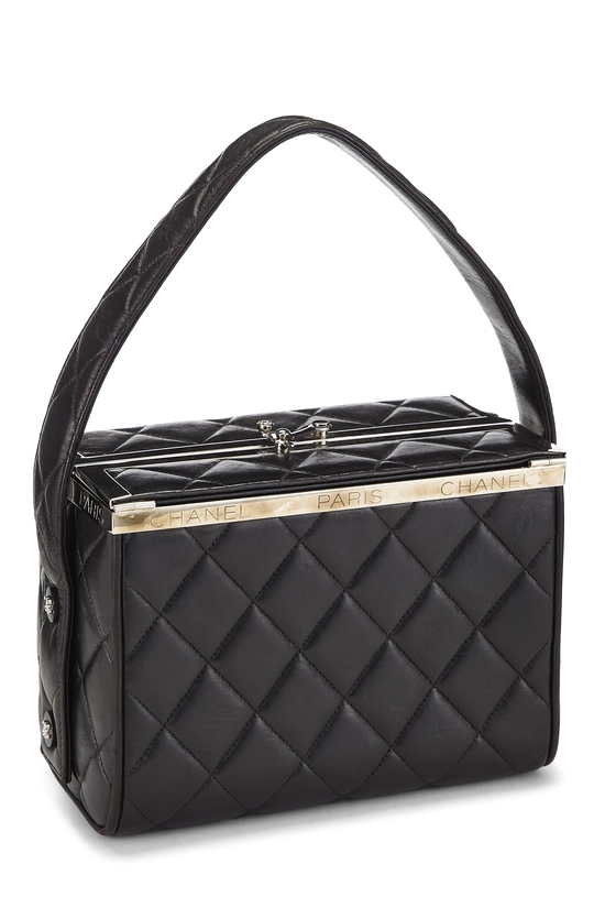 Black Quilted Lambskin Box Vanity, , large image number 1