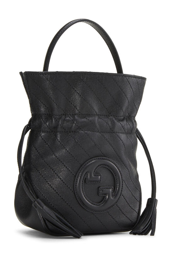 Black Leather Blondie Bucket Bag Mini, , large image number 1