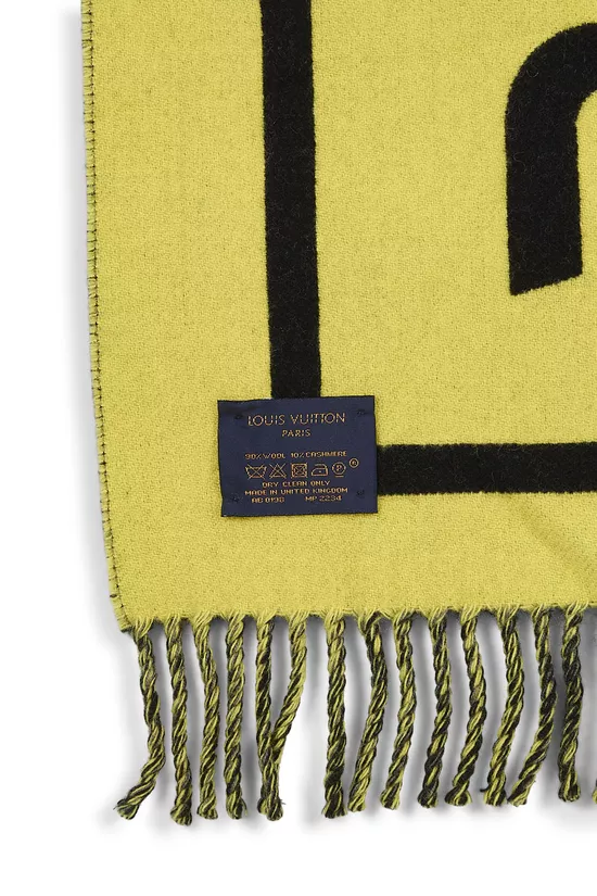 Black & Yellow Wool City Gravity Scarf, , large image number 1