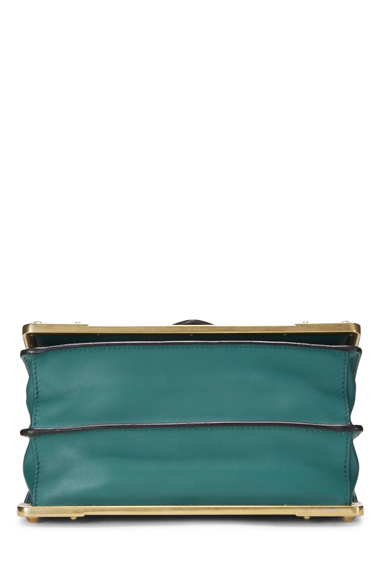 Green & Black Leather Cahier Crossbody, , large image number 4