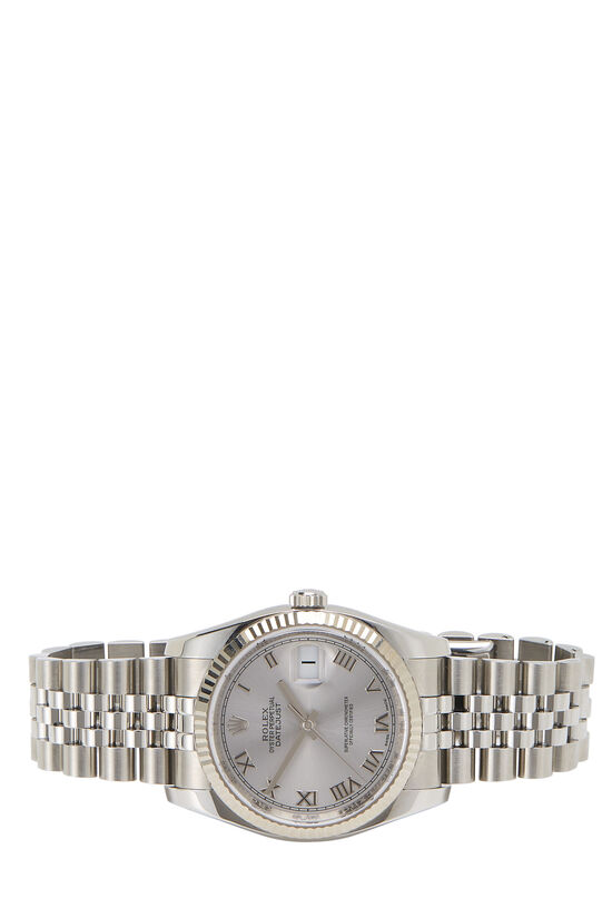 18K White Gold & Stainless Steel Roman Datejust 116234 36mm, , large image number 2