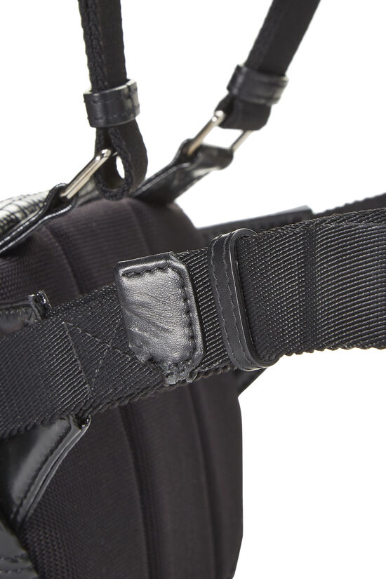 Black Coated Canvas Horseferry Cannon Belt Bag, , large image number 4
