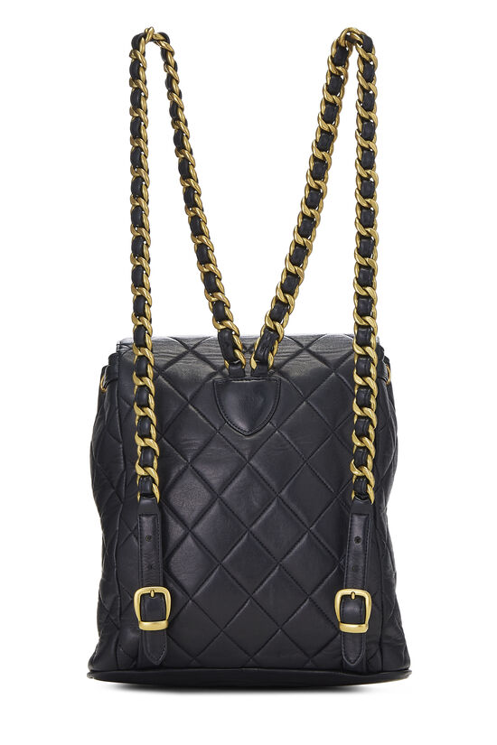Chanel Black Quilted Lambskin 'CC' Classic Backpack Small