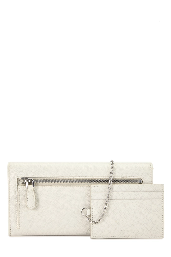 White Saffiano Continental Wallet, , large image number 2