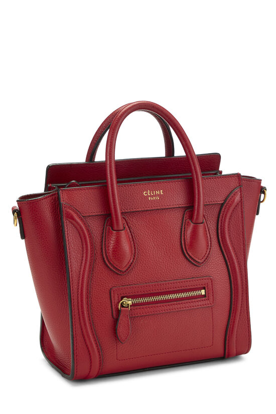 Red Drummed Calfskin Luggage Nano, , large image number 1