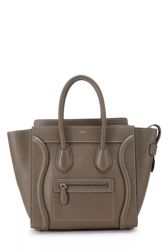 Grey Drummed Calfskin Luggage Micro, , large image number 0