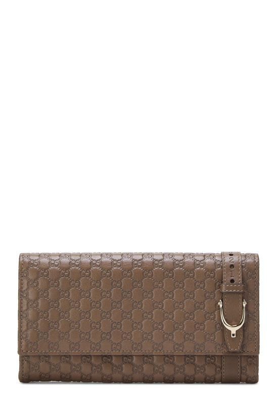 Brown Microguccissima Nice Continetnal Wallet, , large image number 0