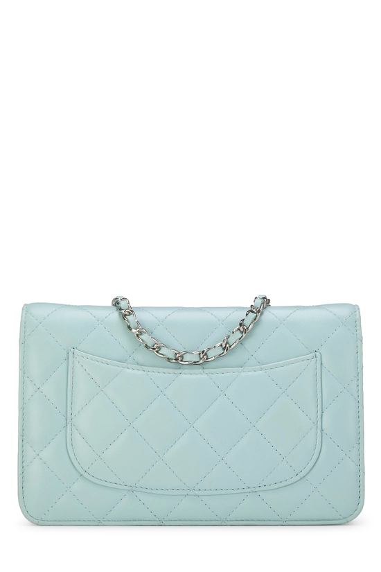 Blue Quilted Lambskin Classic Wallet On Chain (WOC), , large image number 3