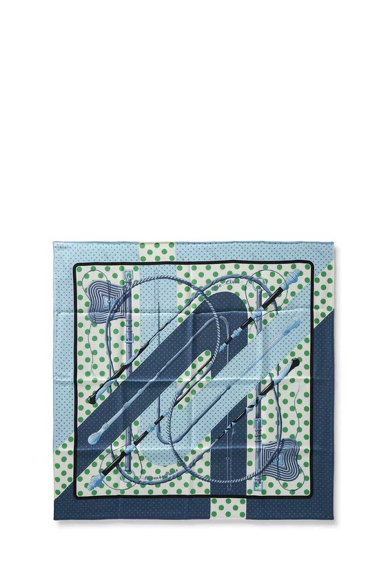 Blue 'Clic Clac' Silk Scarf 70, , large image number 0