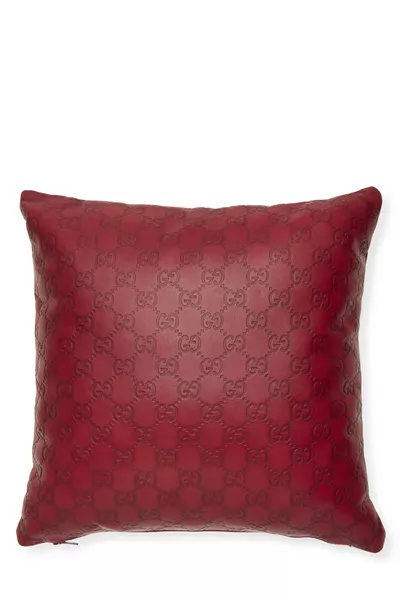 Red Guccissima Pillow, , large