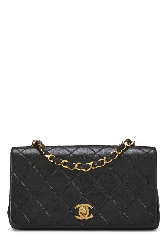 Black Quilted Lambskin Full Flap Mini, , large image number 0