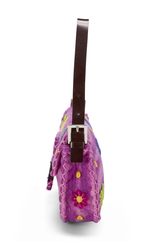 Pink Felt Floral Baguette, , large image number 2