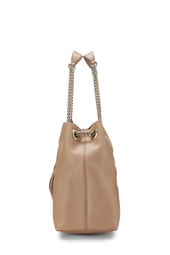 Beige Leather Soho Chain Tote, , large image number 2