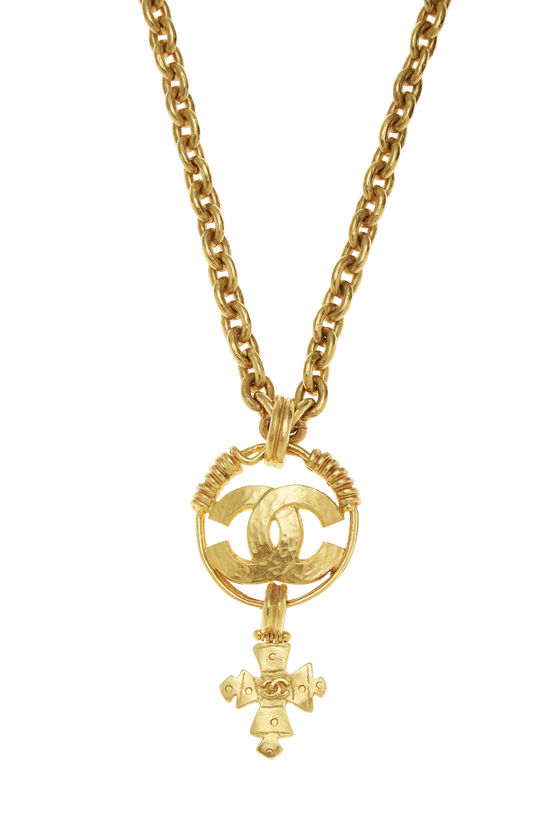 Gold Filigree Cross Necklace, , large image number 1