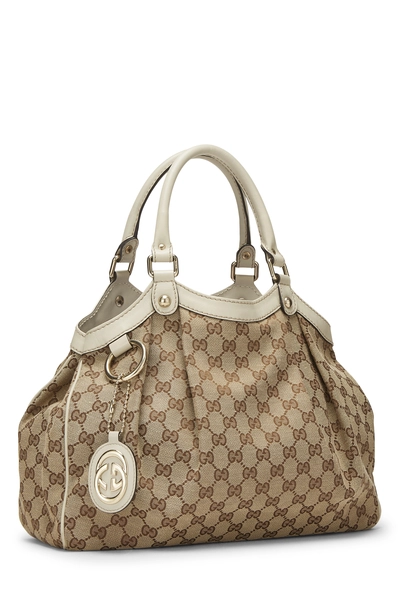 White Original GG Canvas Sukey Tote, , large