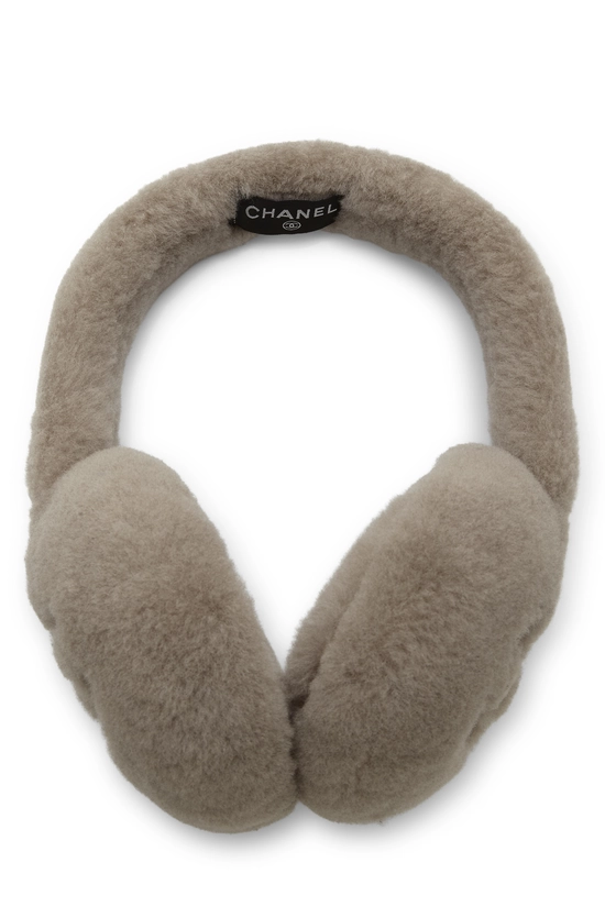Pre-Owned Grey Fur Earmuffs Q6A0W216IB000