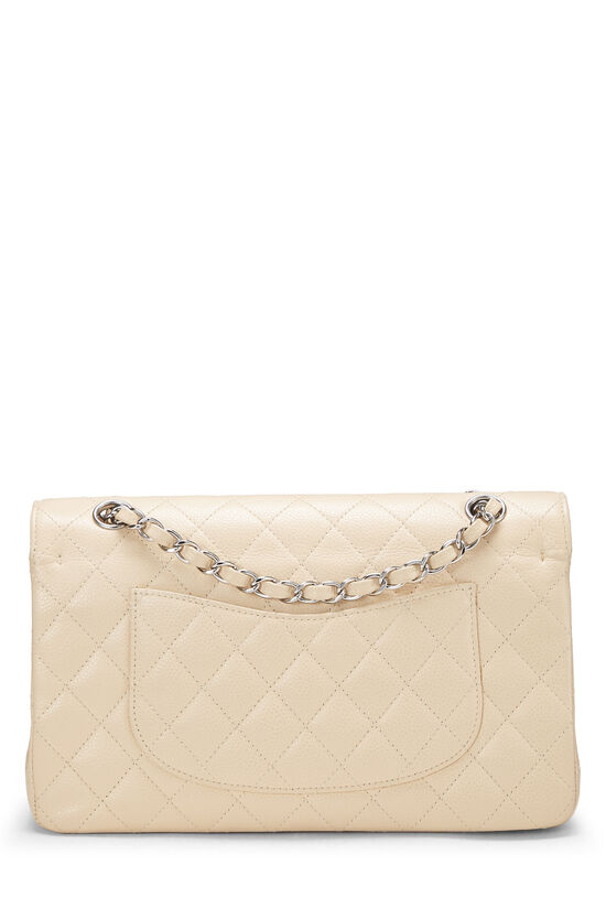 Beige Quilted Caviar Classic Double Flap Medium, , large image number 5