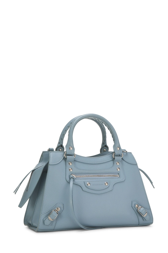 Blue Grained Calfskin Neo Classic City Bag Small, , large image number 1