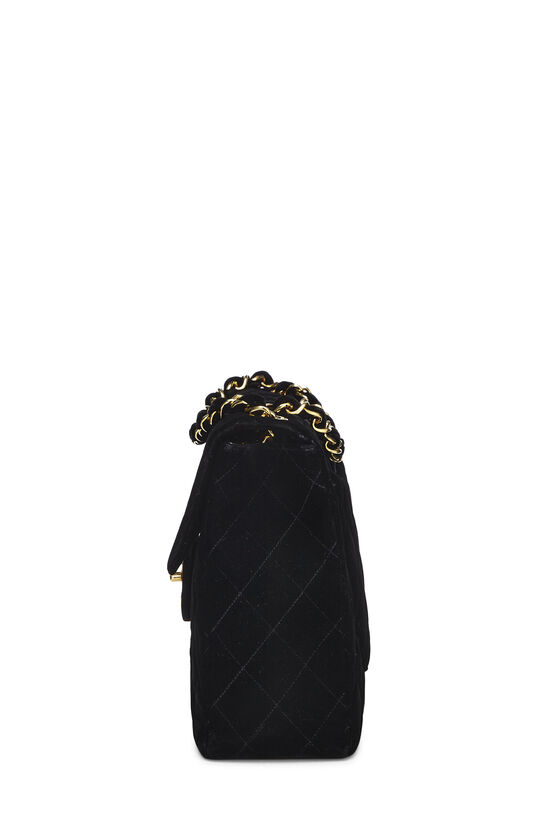 Black Quilted Velvet Half Flap Jumbo, , large image number 2