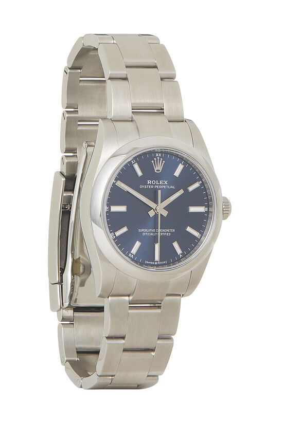 Stainless Steel Blue Oyster Perpetual 124200 34mm, , large image number 0
