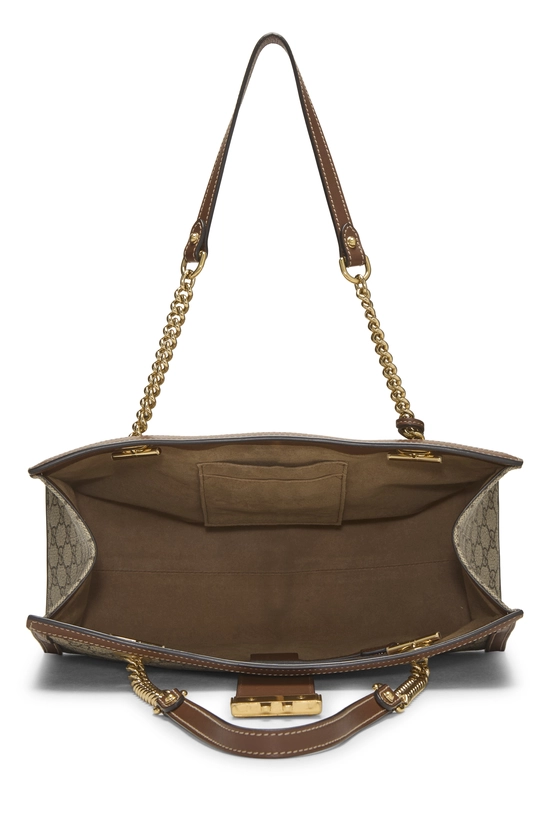 Brown GG Supreme Canvas Padlock Shoulder Bag Medium, , large image number 5