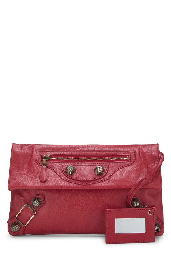 Red Agneau Giant 21 Envelope Clutch, , large image number 0