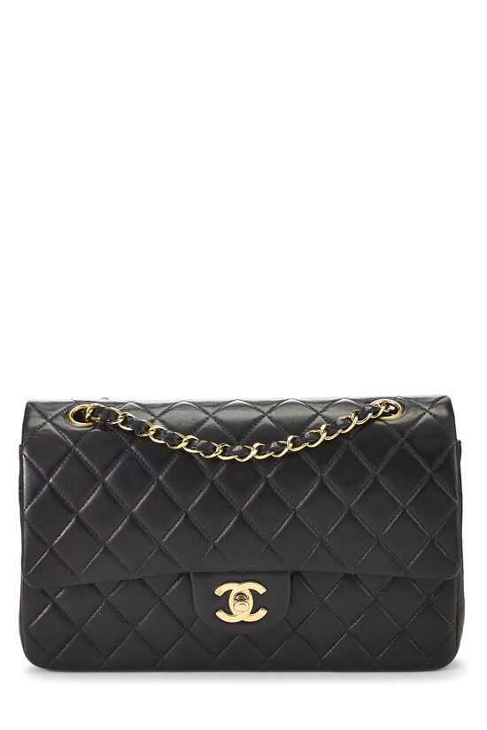 Black Quilted Lambskin Classic Double Flap Medium, , large image number 0