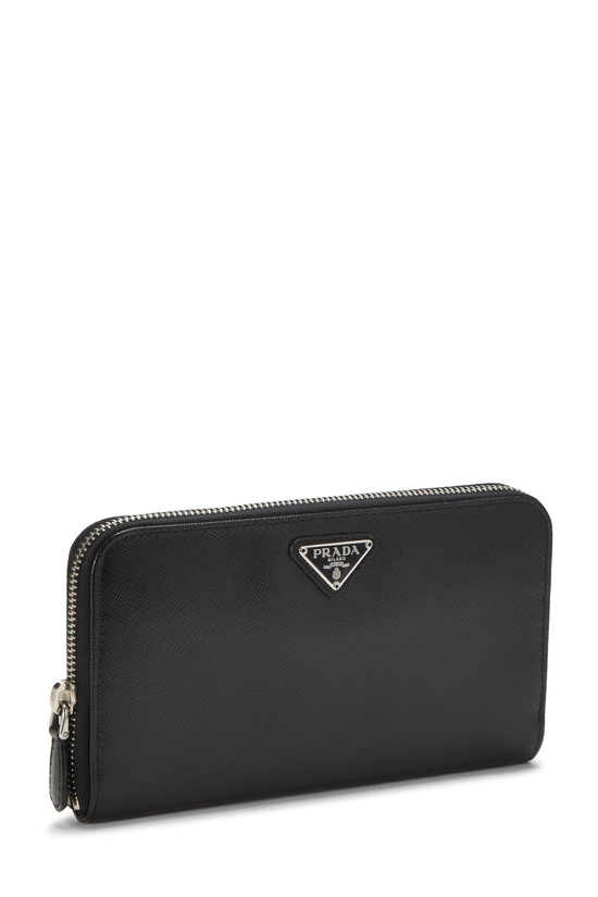 Black Saffiano Zip Around Wallet, , large image number 1