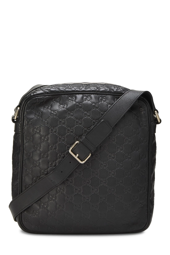 Black Guccissima Leather Vertical Camera Bag, , large image number 3