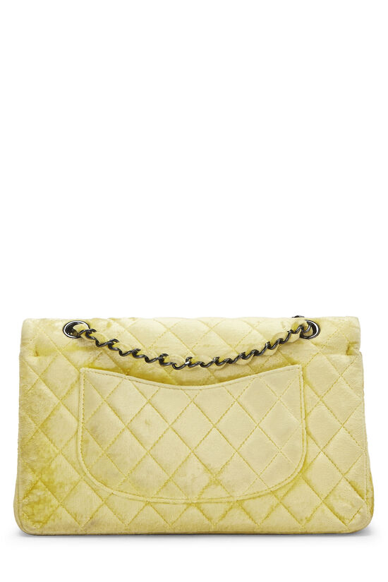 Yellow Quilted Velvet Classic Double Flap Small, , large image number 4