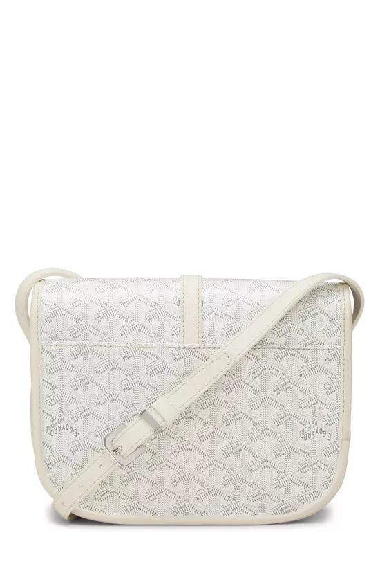 White Goyardine Canvas Belvedere PM, , large image number 3