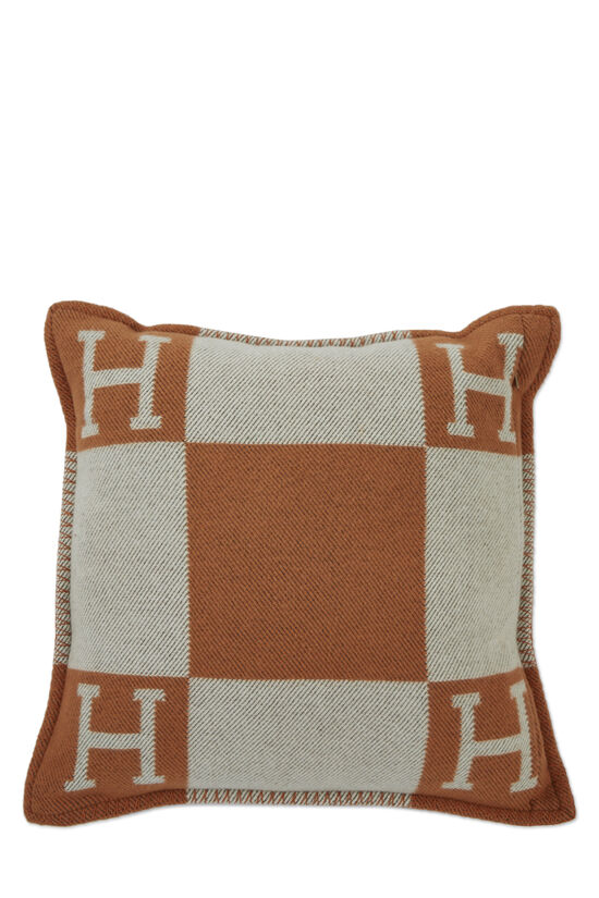 Hermès Orange Wool Avalon Pillow Small QGH4C34IOH001