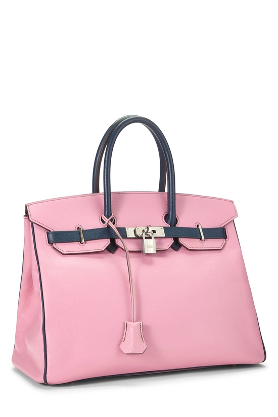 Rose Confetti & Blue Nuit Epsom Horseshoe Birkin 35 Special Order (SPO), , large image number 1